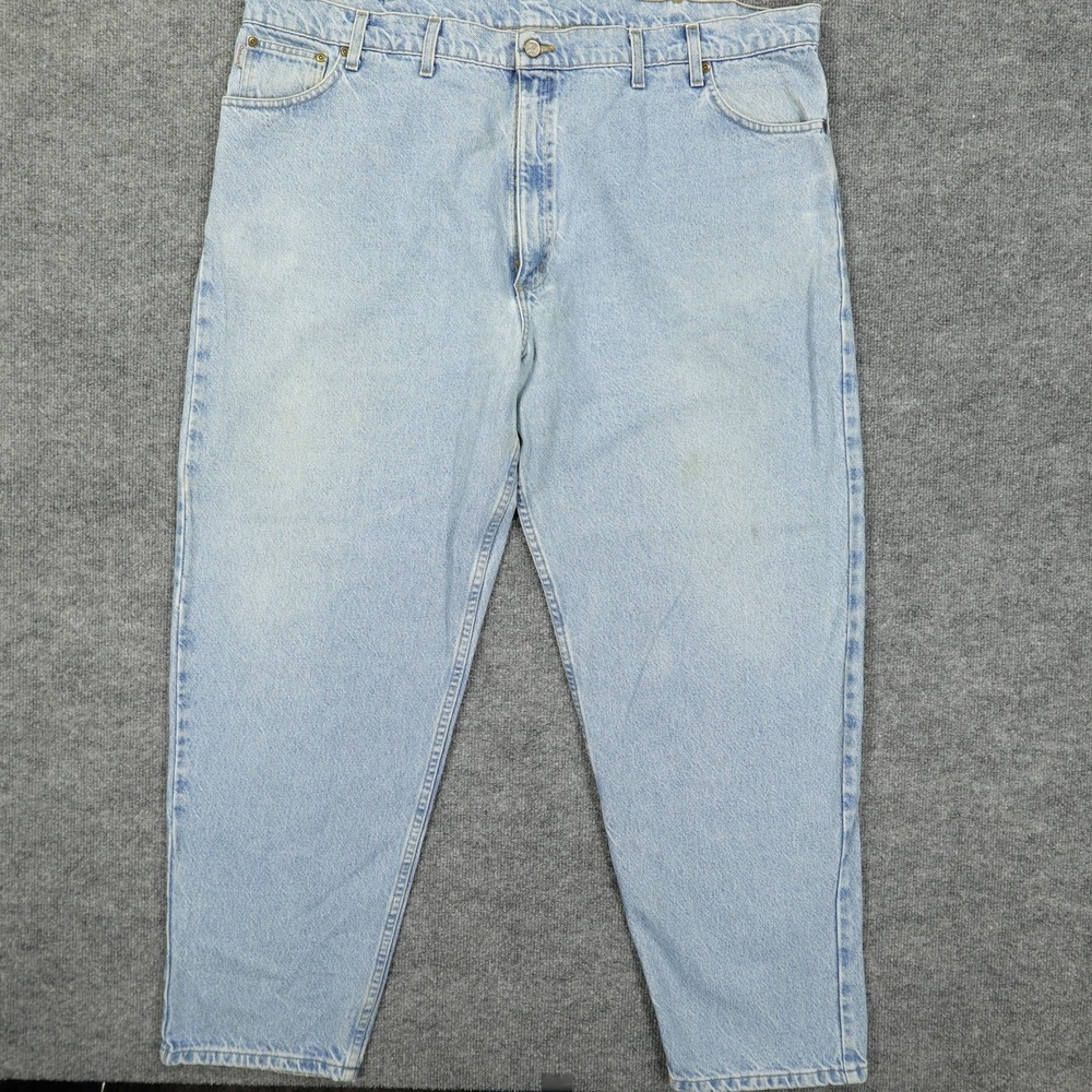 Vintage Carhartt Jeans Mens 48x32 Blue B17 Relaxed Tapered Leg Denim Light Wash